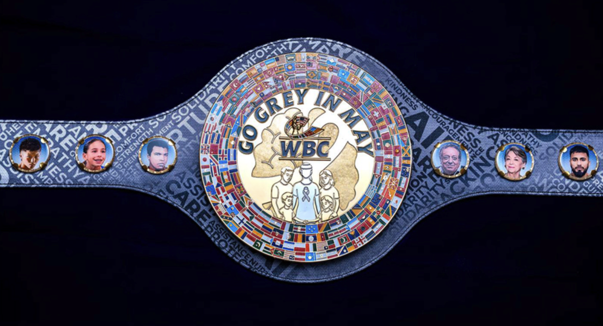 The WBC commemorative belt made in honour of Jesselyn Silva